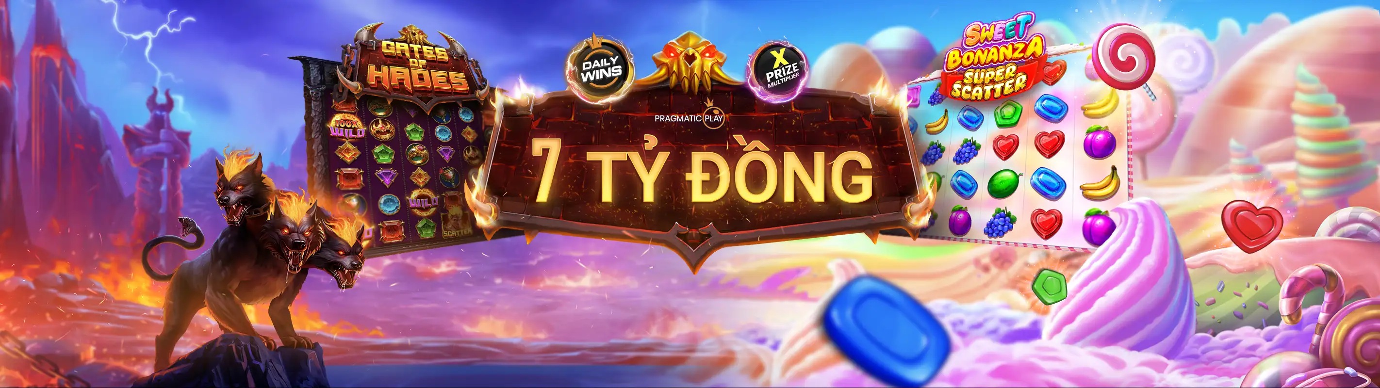 Biểu tượng máy slot cổ điển với các hàng trái cây và số 7 may mắn